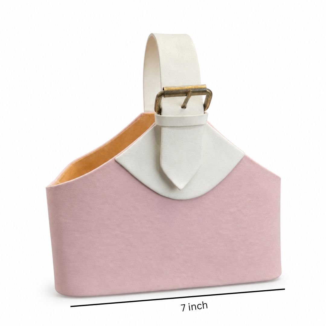 Premium Blush Pink Basket Style Gifting Bag for Hampers, Trousseau & Return Gifts