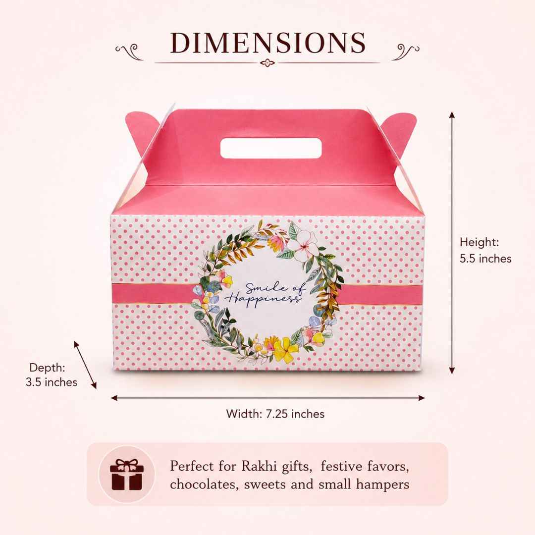 Pack of 8 Smile of Happiness Pink Event Gift Box