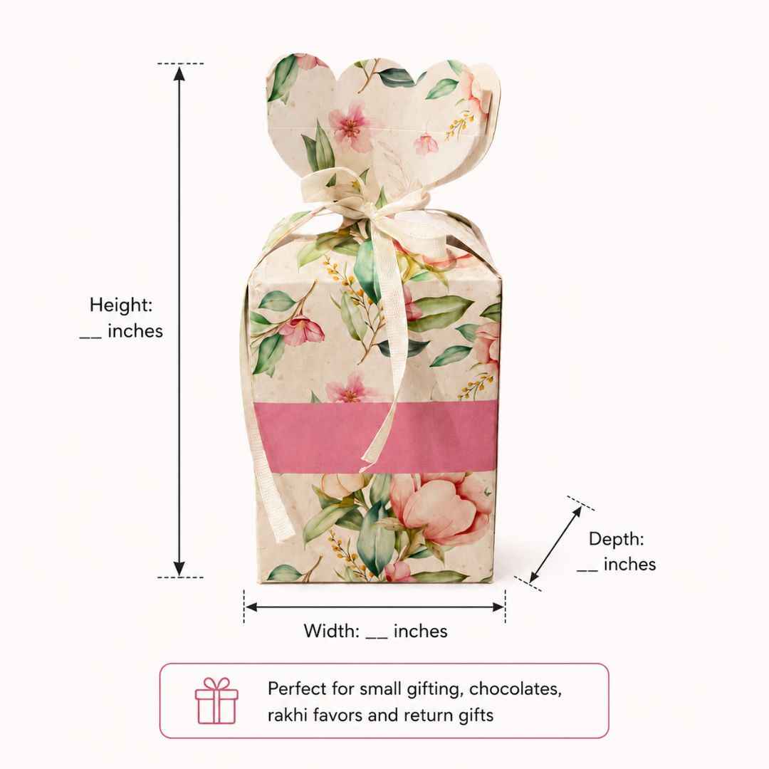 Pack of 8 Cream Floral Event Gift Box