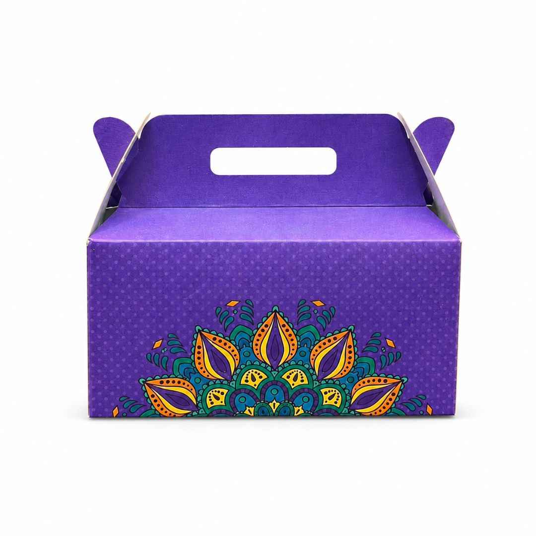 Pack of 8- Purple Mandala Festive Gift Box