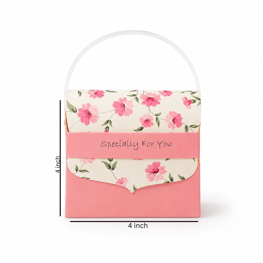 Pack of 8- Pink Floral Mini Gift Box