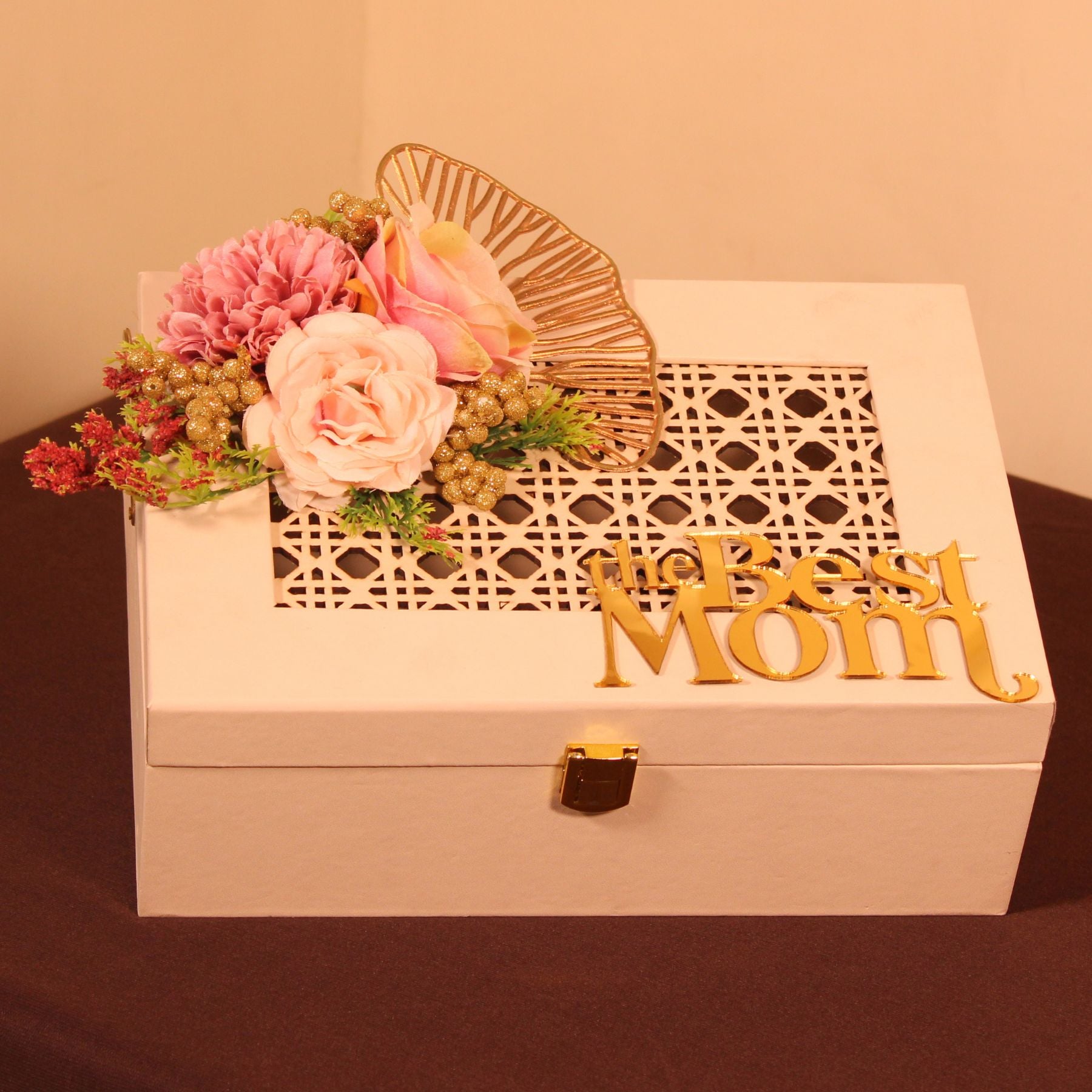 Blush Pink Mother's Day Gift Box with Perfume, Skincare & Treats
