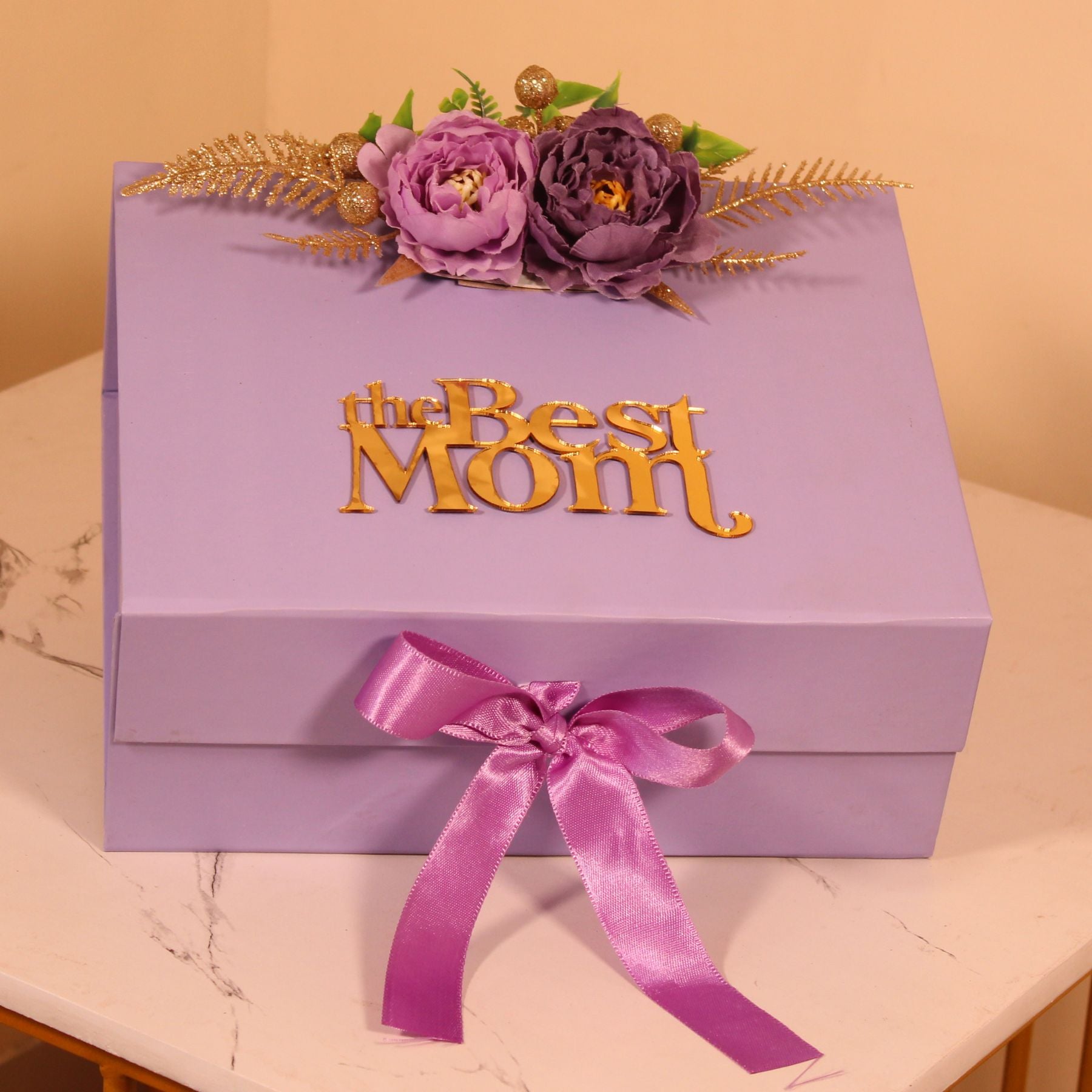 Lilac Love Mother’s Day Hamper with Keepsakes, Chocolates & Floral Touch