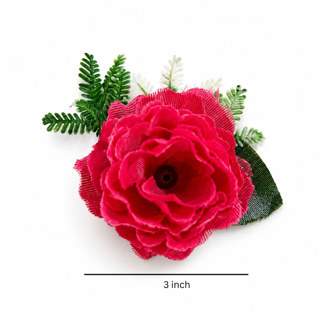 Set of 5 Pink Rose Decorative Flower Accessories for Hamper & Trousseau Packing