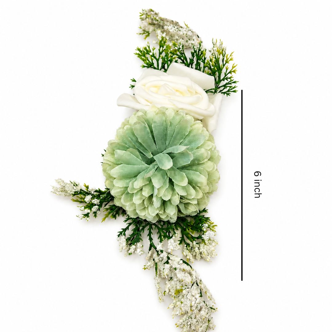 Mint Green & White Floral Decoration Accessory for Hamper Packing