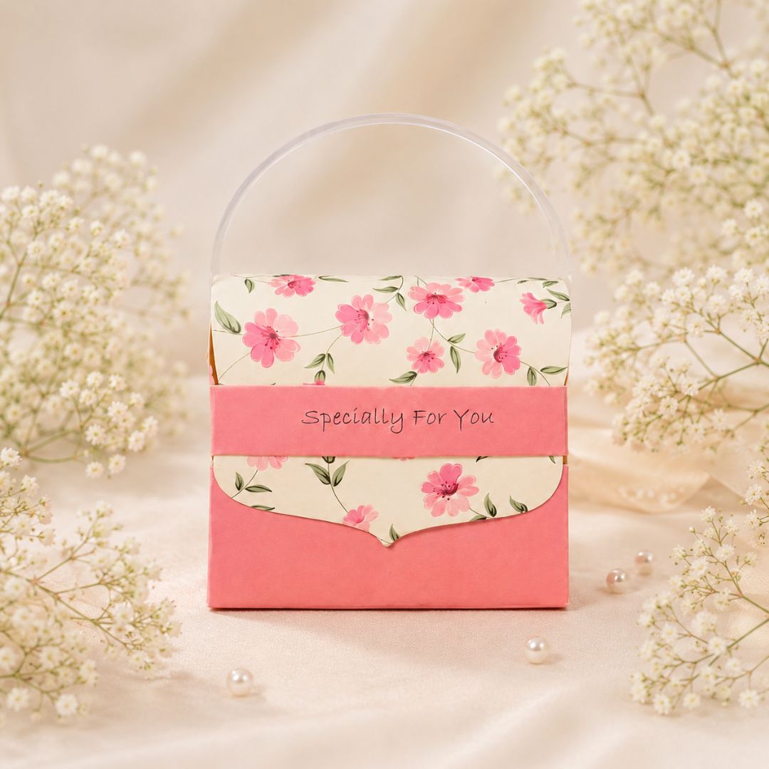 Pack of 8- Pink Floral Mini Gift Box