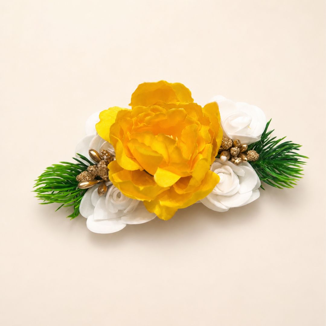 Pack of 5 Yellow Floral Decoration Accessories for Hamper Packing