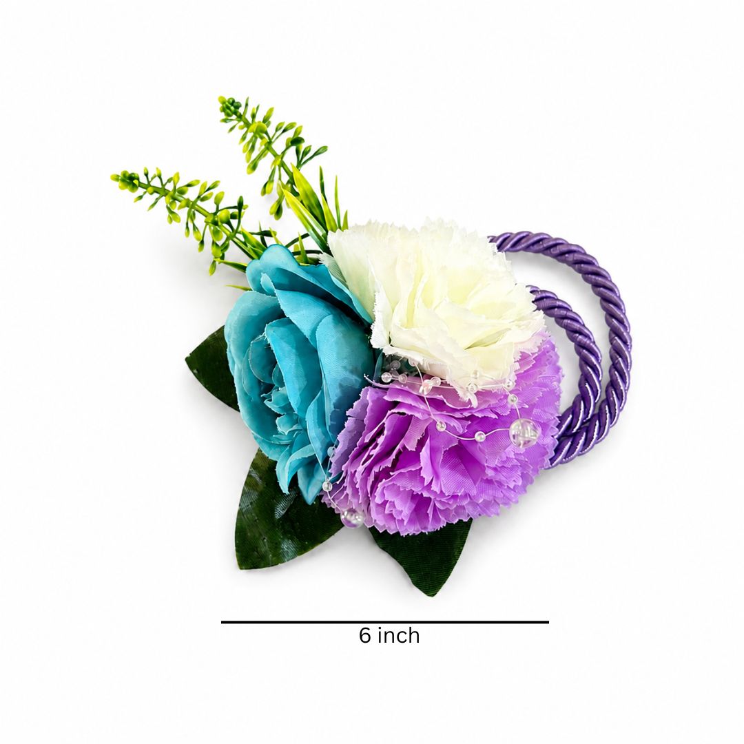 Set of 5 Multicolor Floral Decorative Accessories for Hamper & Trousseau Packing