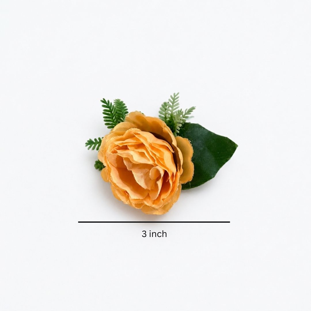 Set of 5 Peach Rose Decorative Flower Accessories for Hamper & Trousseau Packing