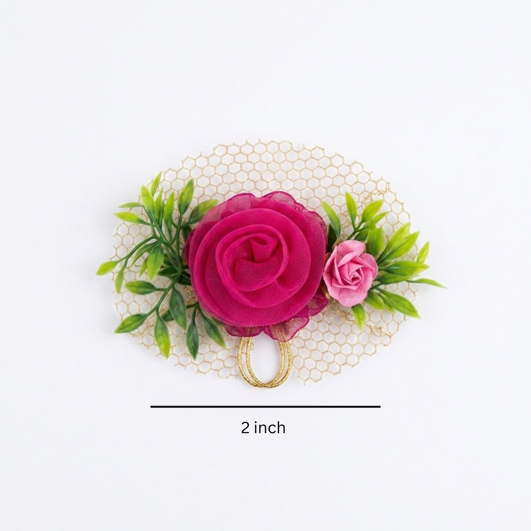 Rani Pink Rose Flower Bunch for Hamper Decoration – Pack of 5 - Adscraft.in
