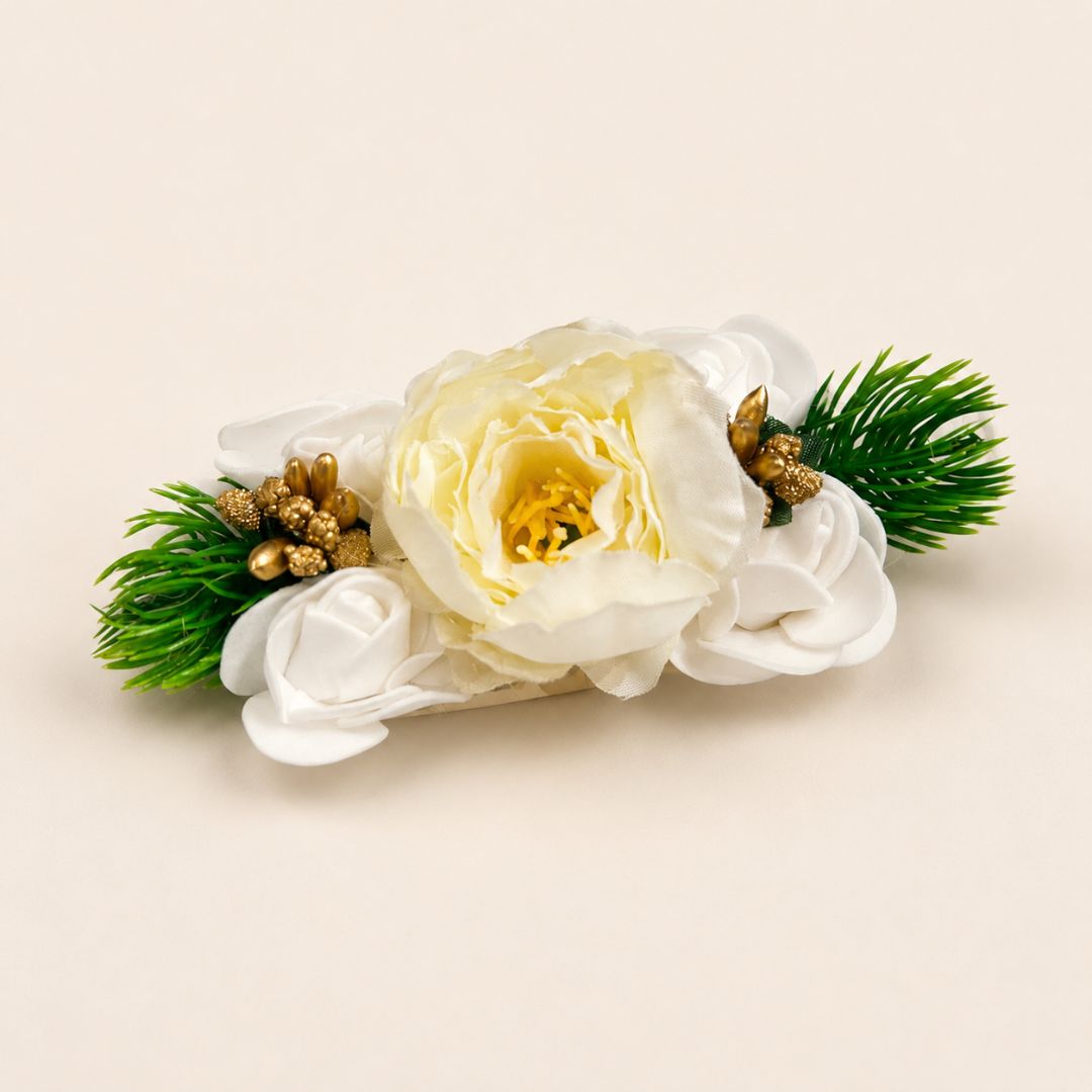 Pack of 5 Ivory White Floral Decoration Accessories for Hamper Packing