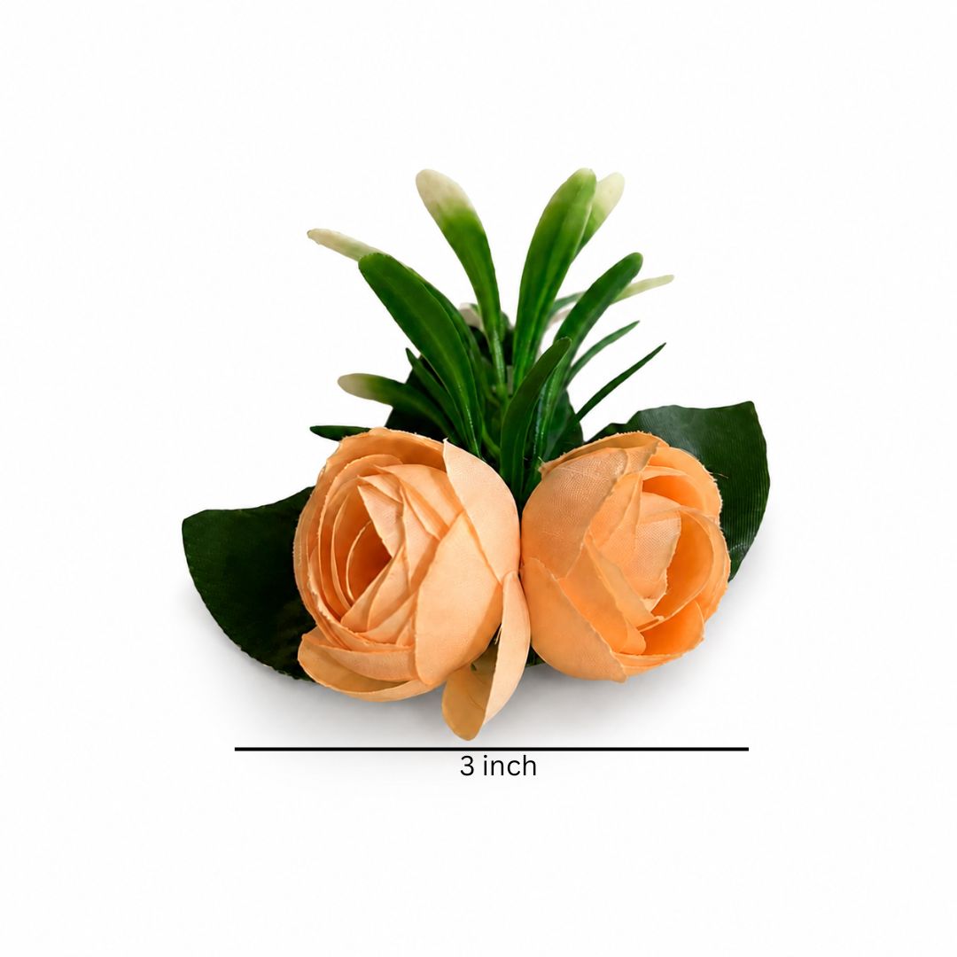 Set of 5 Peach Rose Floral Decoration Accessories for Hamper Packing