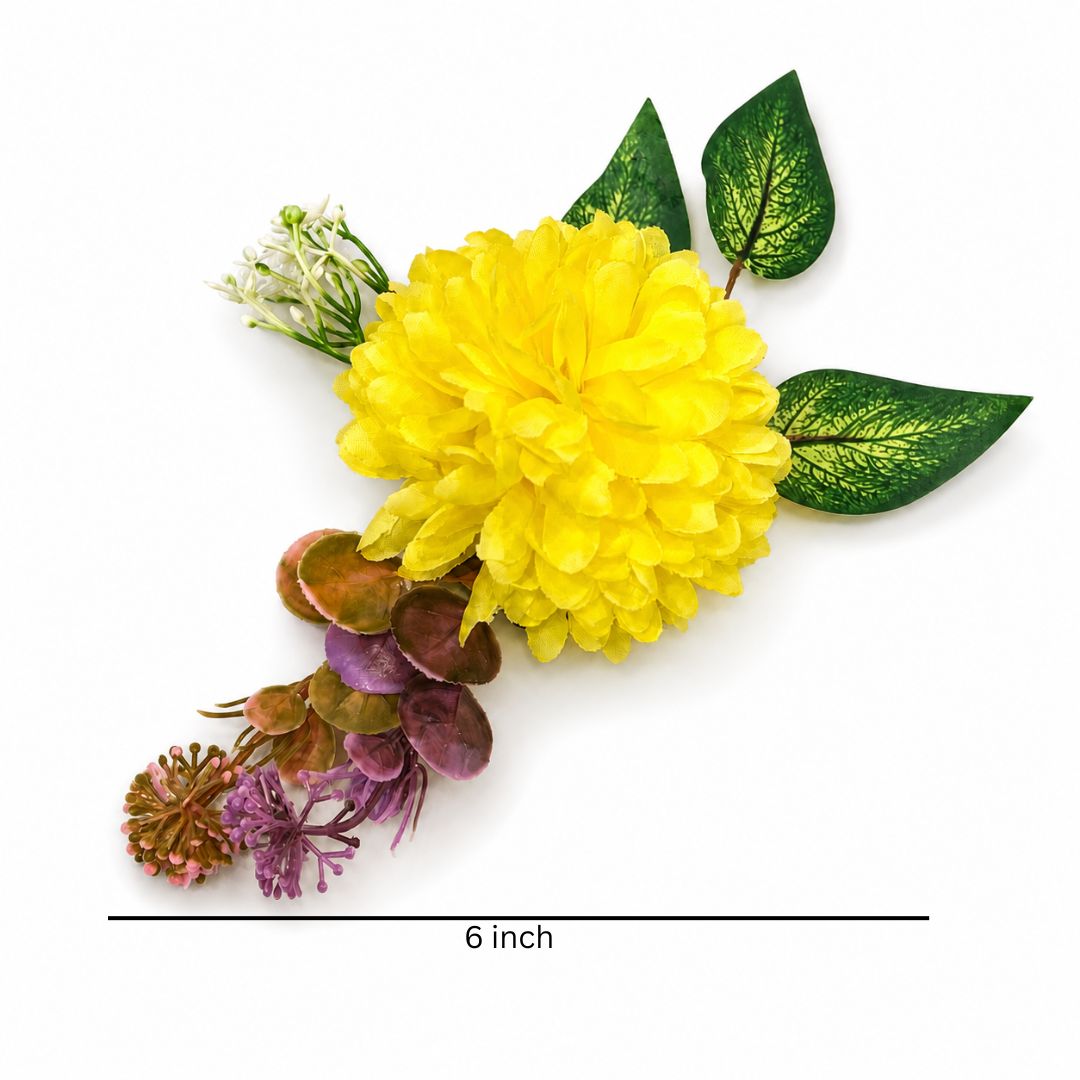 Yellow Floral Decoration Accessory for Hamper Packing