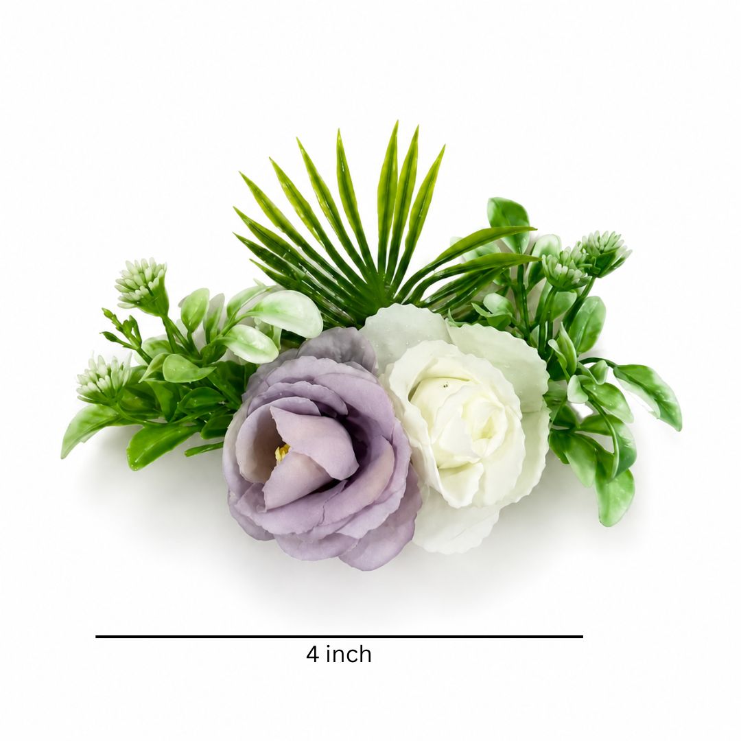 Set of 5 Lavender & White Floral Decorative Accessories for Hamper & Trousseau Packing
