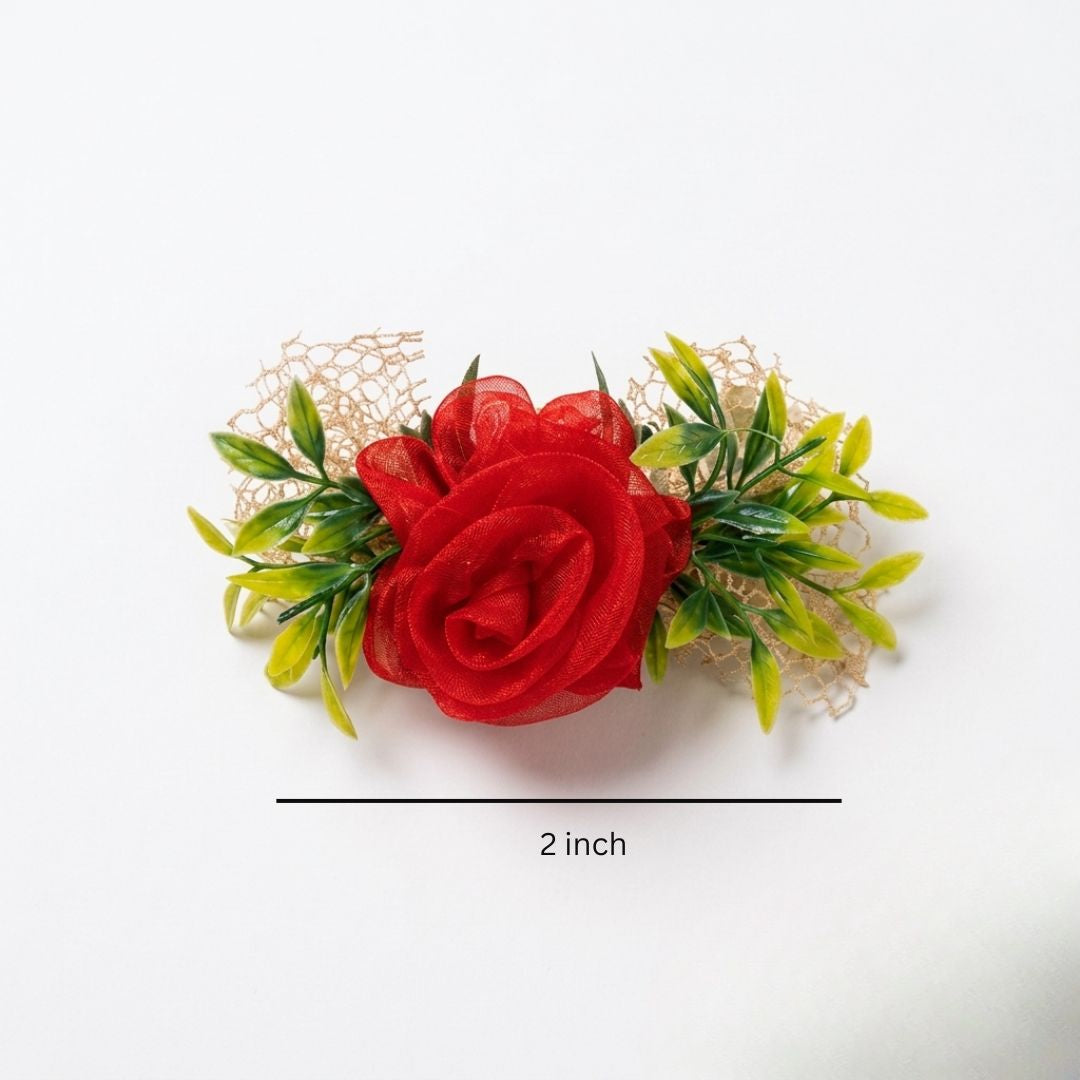 Red Rose Flower Bunch for Hamper Decoration – Pack of 5 - Adscraft.in