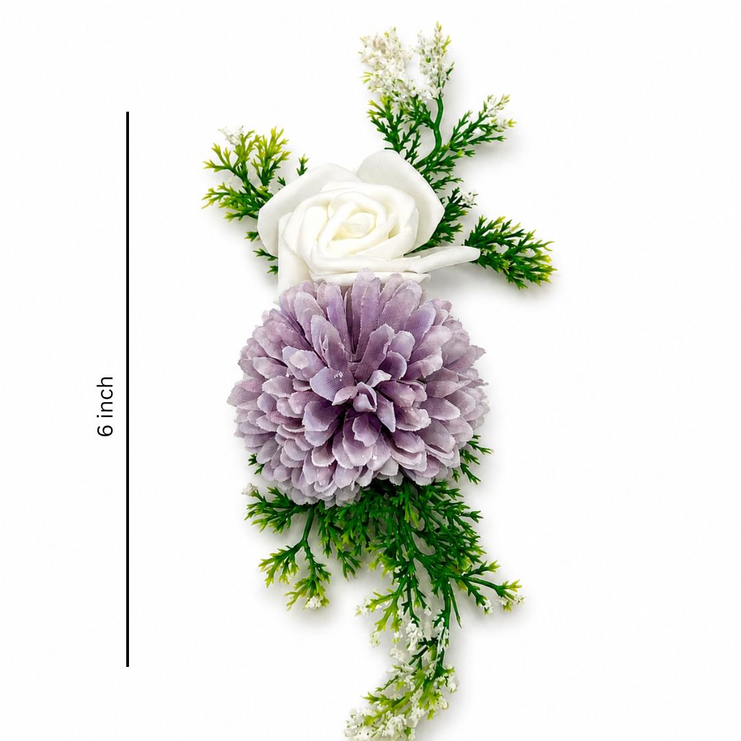 Set of 5 Lavender & White Floral Decorative Accessories for Hamper & Trousseau Packing - Adscraft.in