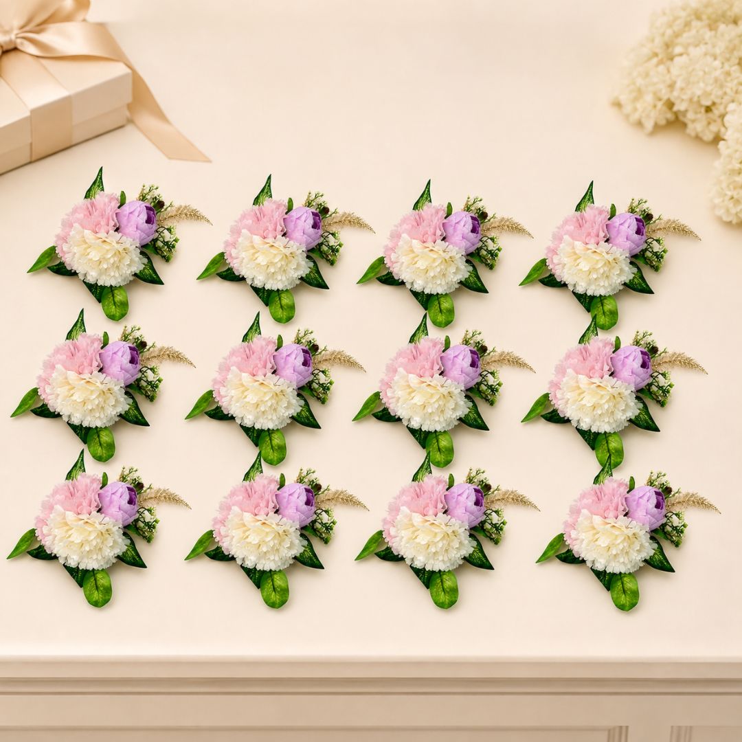 Set of 5 Pastel Floral Decorative Accessories for Hamper & Trousseau Packing