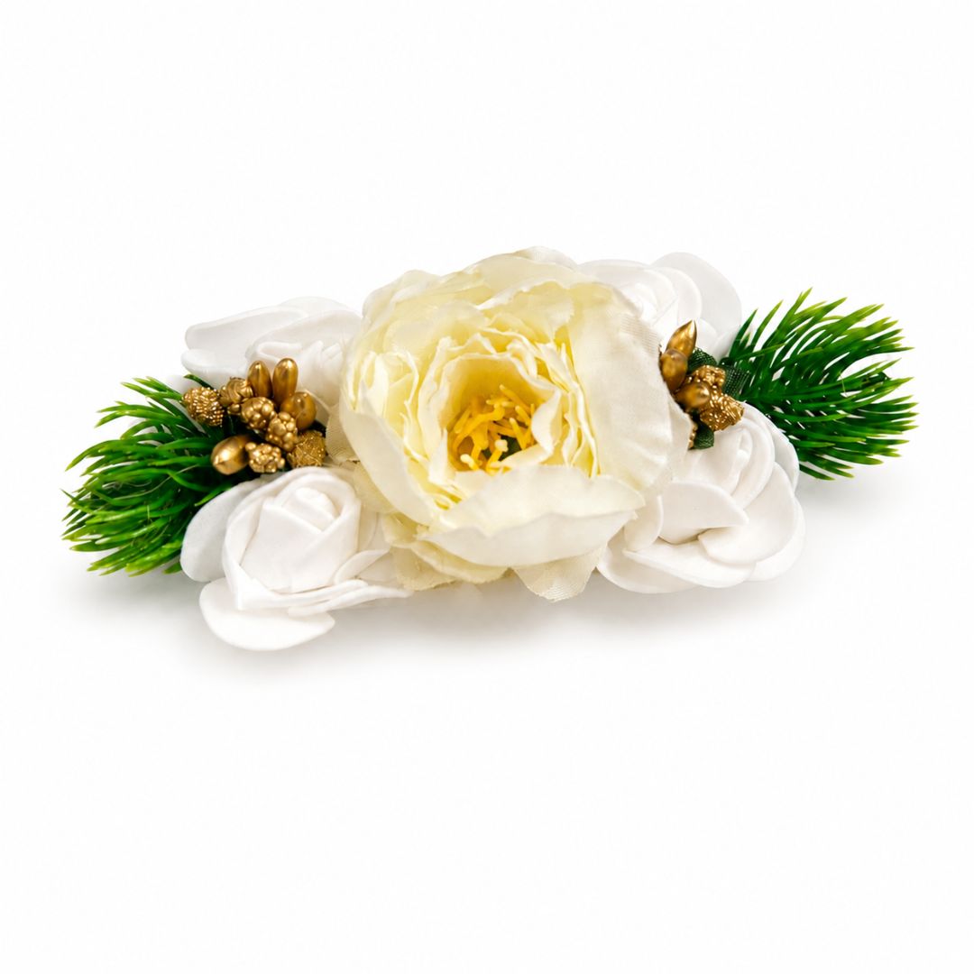 Pack of 5 Ivory White Floral Decoration Accessories for Hamper Packing