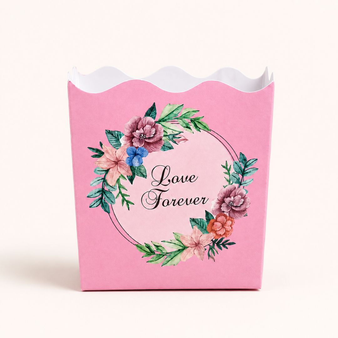 Pack of 8-Pink Love Forever Floral Open Gift Box