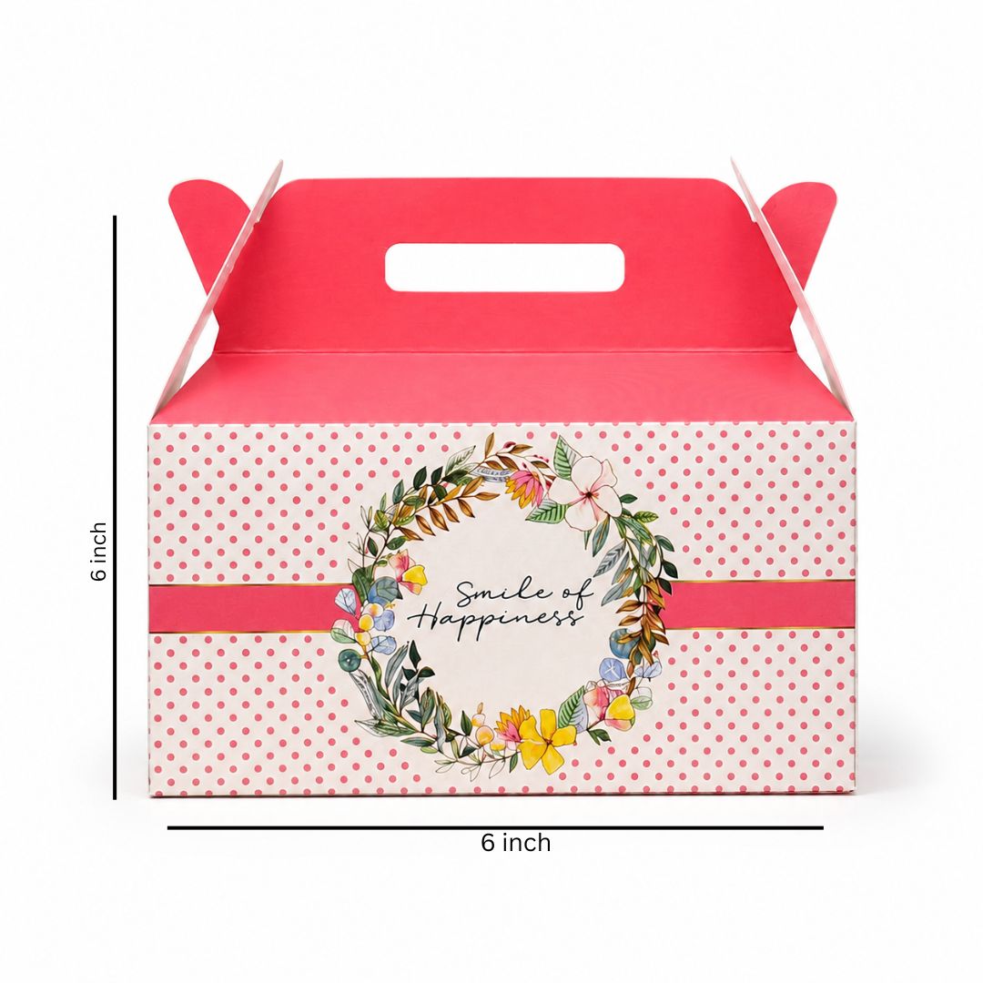 Pack of 8 Smile of Happiness Pink Event Gift Box