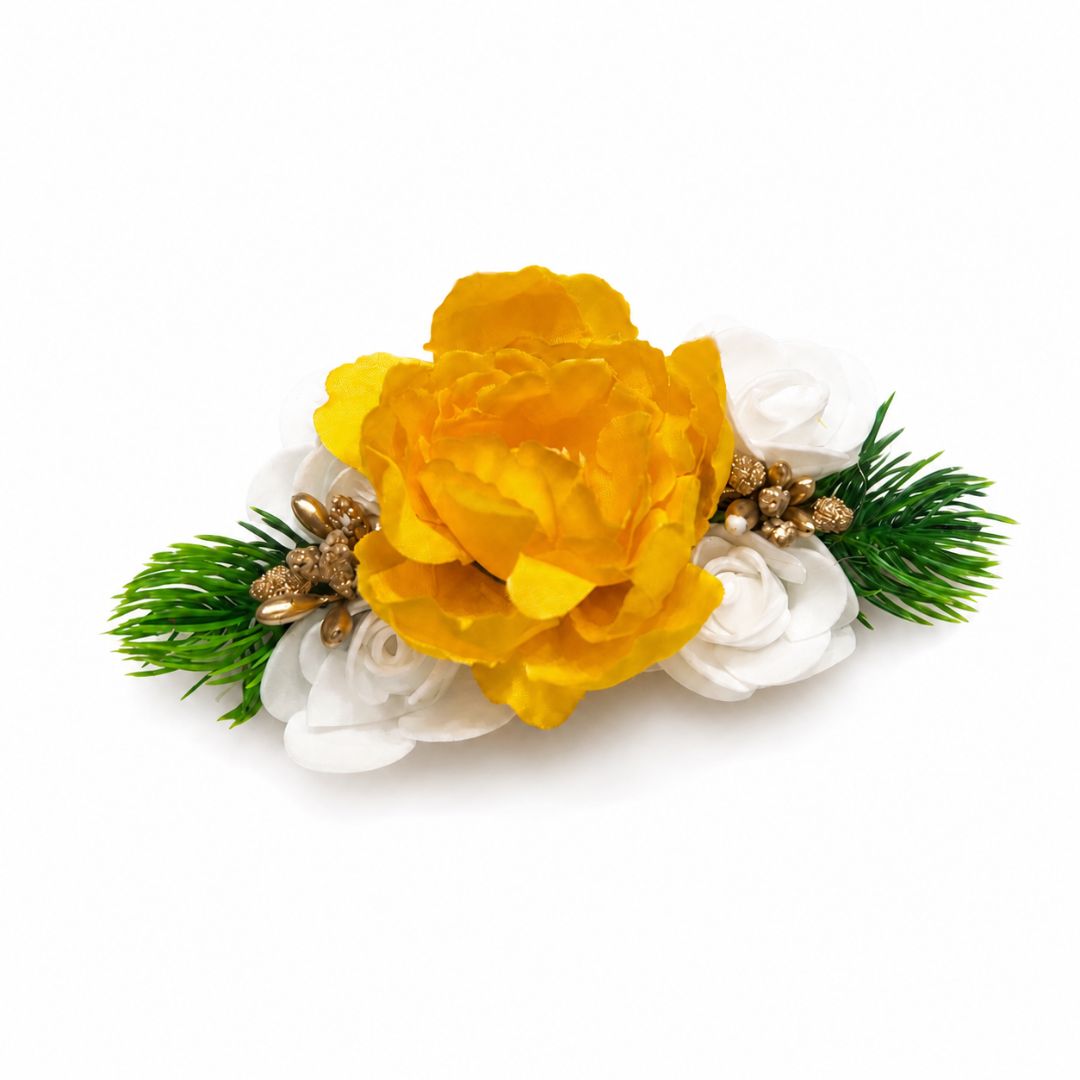 Pack of 5 Yellow Floral Decoration Accessories for Hamper Packing