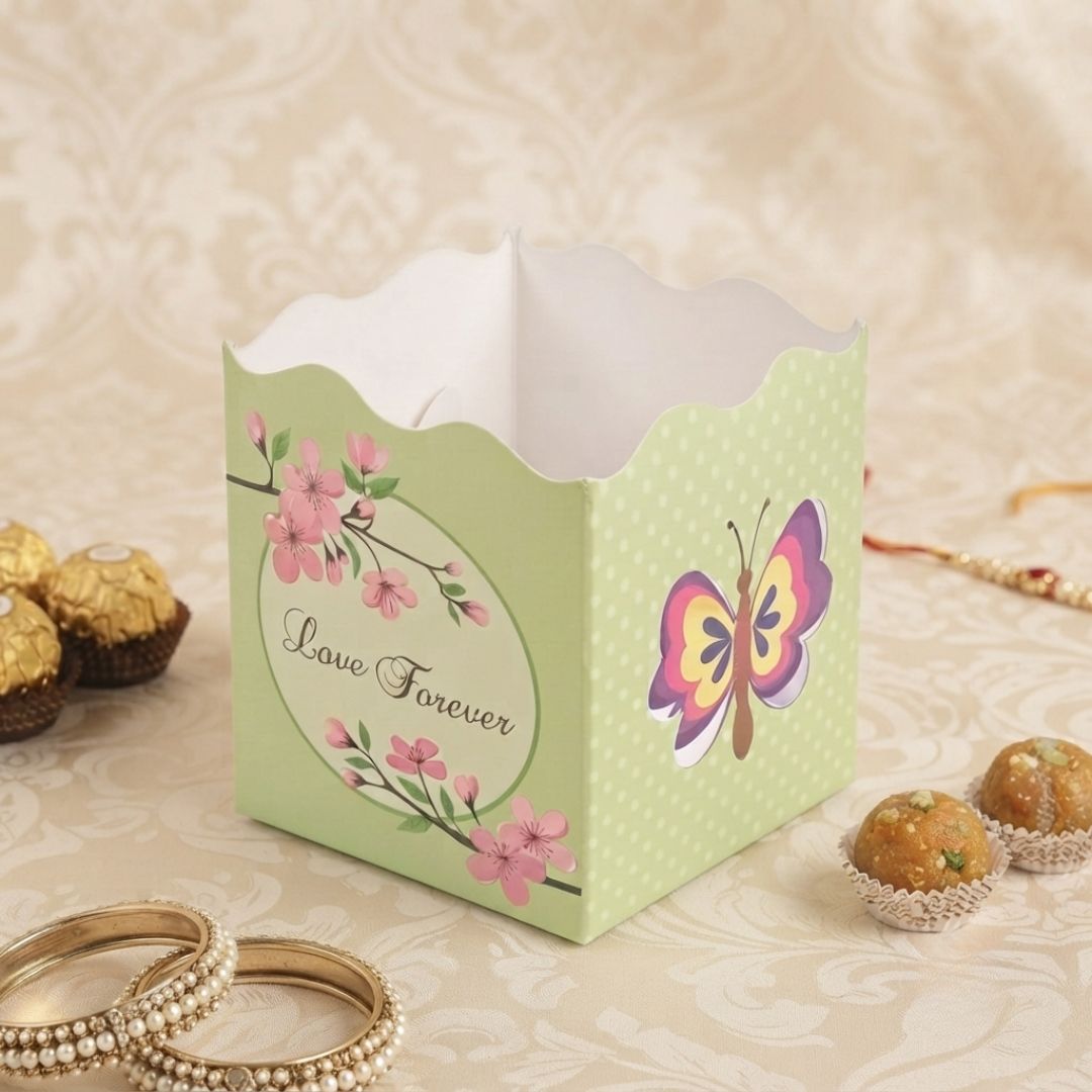 Pack of 8-Green Love Forever Open Gift Box