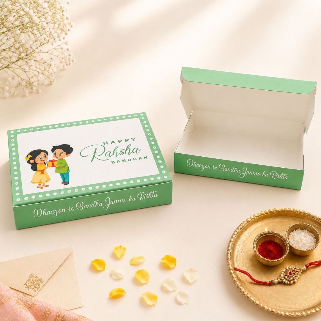 Happy Raksha Bandhan Rakhi Gift Box Pack of 10