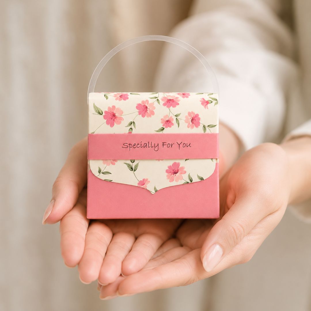 Pack of 8- Pink Floral Mini Gift Box