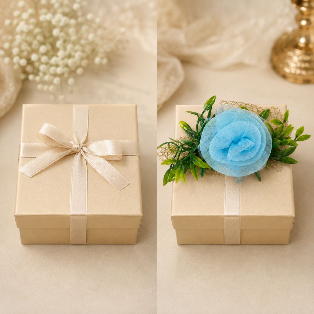 Sky Blue Net Flower Bunch for Hamper Decoration – Pack of 5 - Adscraft.in