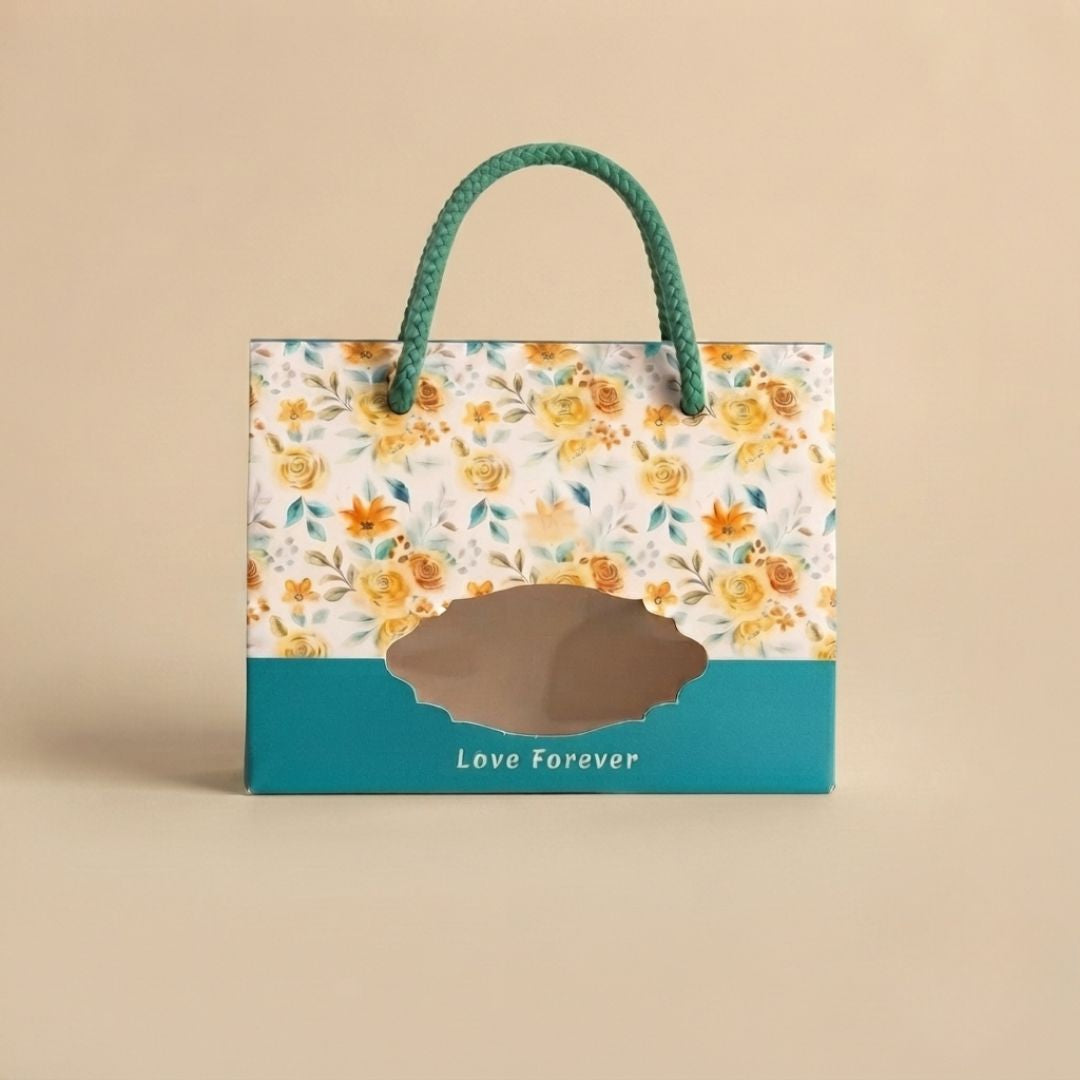 Pack of 8- Teal Floral Love Forever Gift Box