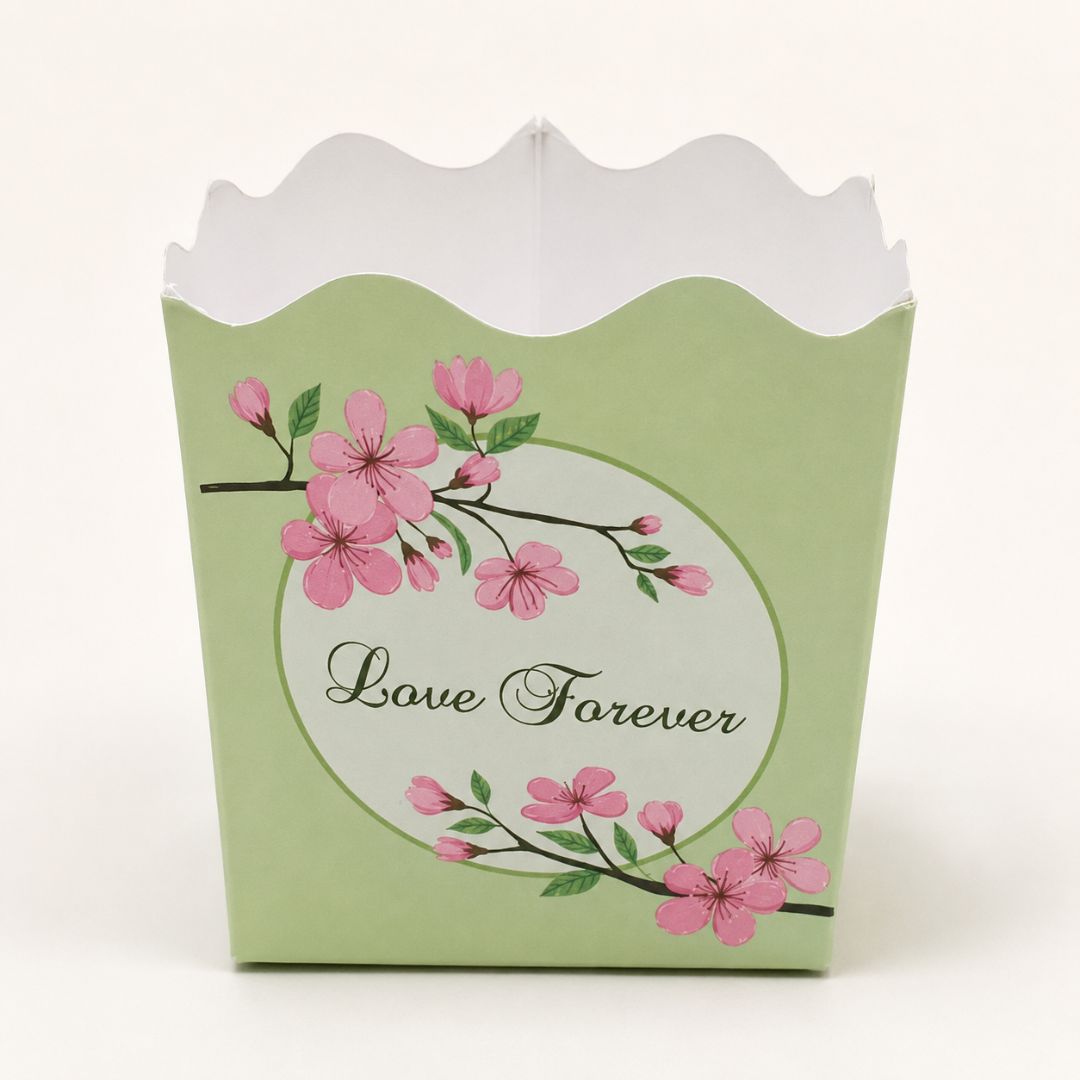 Pack of 8-Green Love Forever Open Gift Box