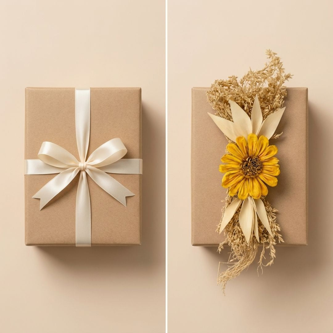 Set of 5 Yellow Daisy Decorative Accessories for Hamper & Trousseau Packing