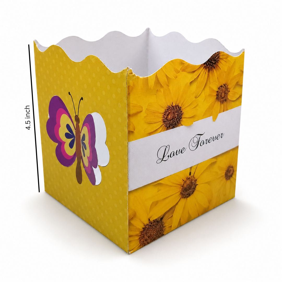 Pack of 8-Yellow Love Forever Open Gift Box