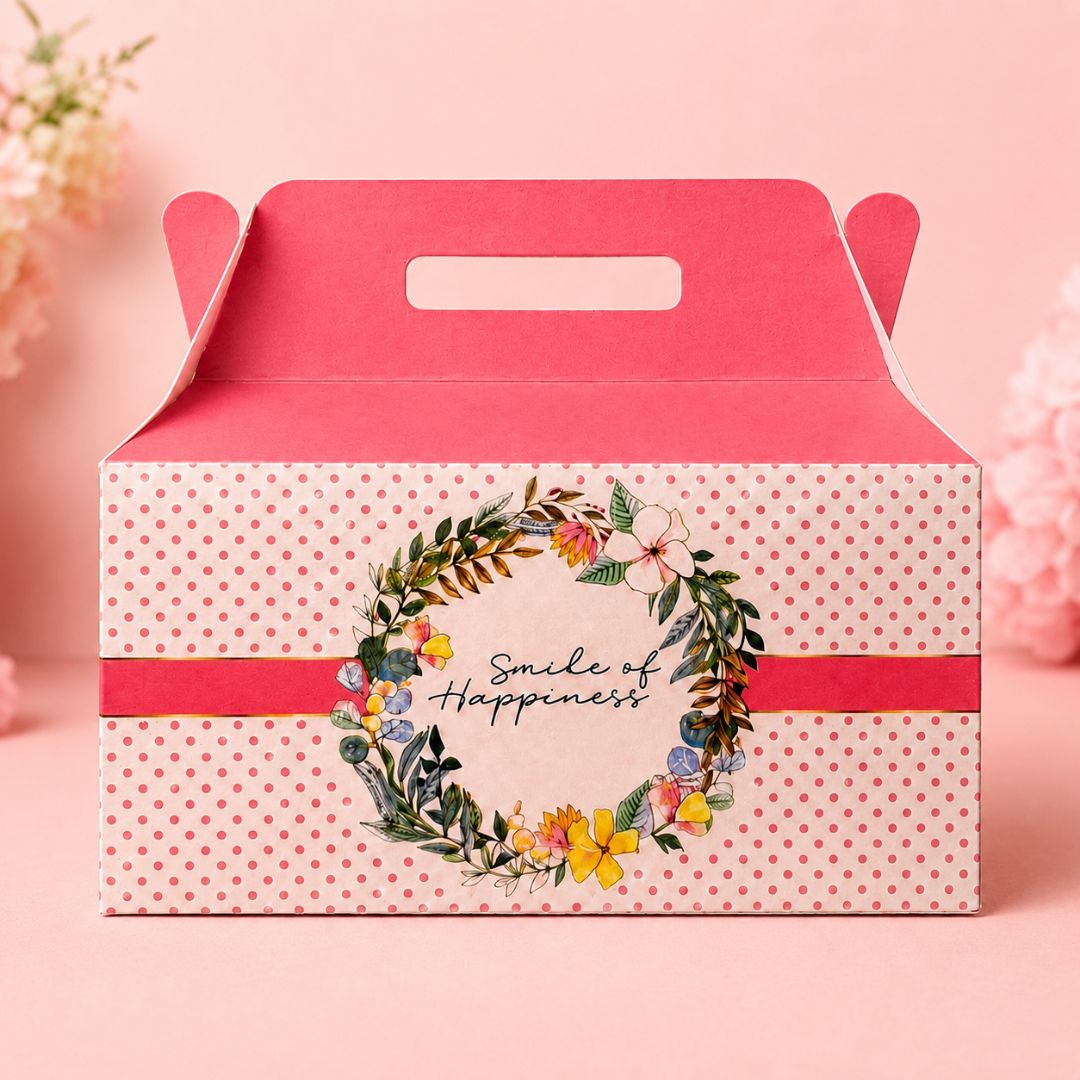 Pack of 8 Smile of Happiness Pink Event Gift Box