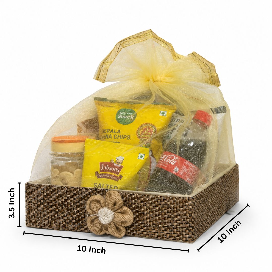 (Set of 3)Brown Jute Potli Basket – 8x8, 10x10 & 12x12 Inches - Adscraft.in