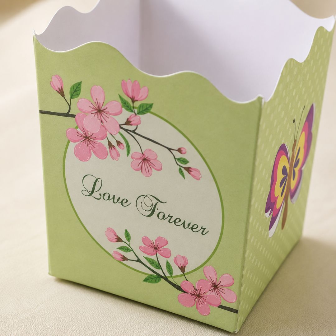 Pack of 8-Green Love Forever Open Gift Box