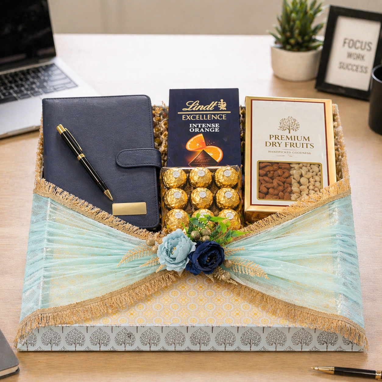 (Set of 3) Luxury Decorative Gift Trays for Wedding Trousseau & Return Gift Packing