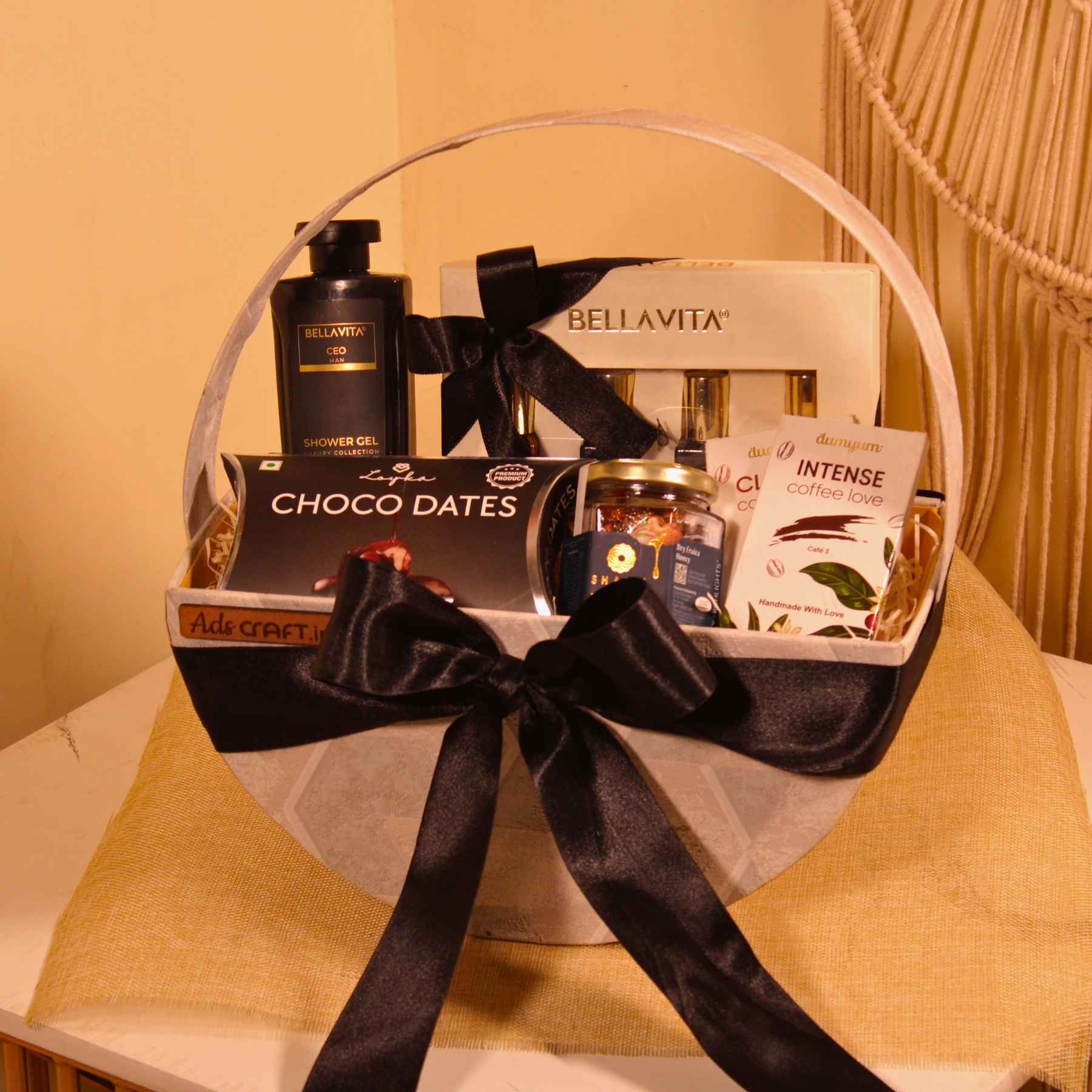 Luxury Self-Care & Snack Gift Hamper for Him – Perfume, Coffee, Shower Gel & More
