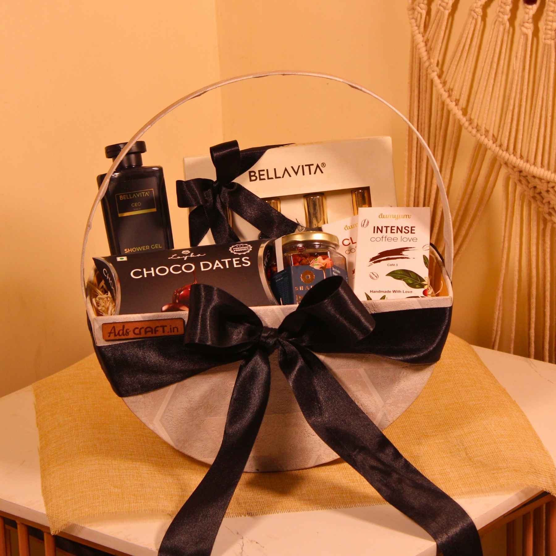 Luxury Self-Care & Snack Gift Hamper for Him – Perfume, Coffee, Shower Gel & More