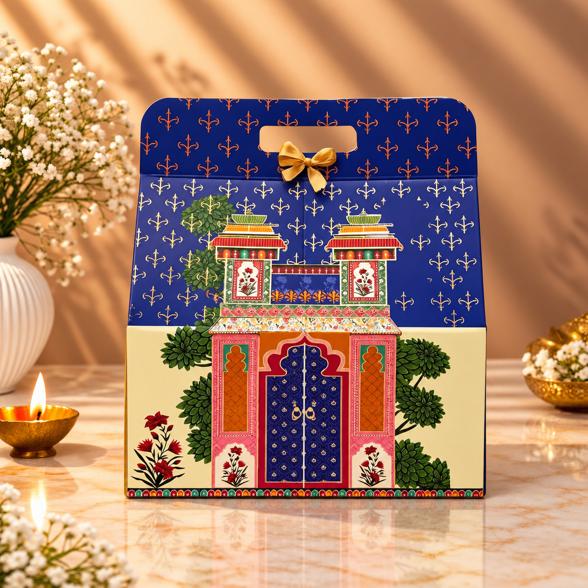 Heritage Royal Palace arch-top hamper box small 9 x 5 x 7 inches for festive and wedding gifting