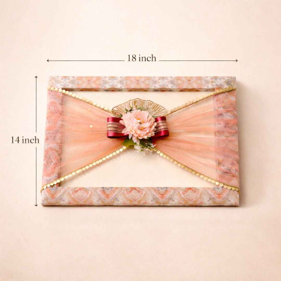(Set of 3)Premium Decorative Gift Trays for Wedding Trousseau & Return Gift Packing