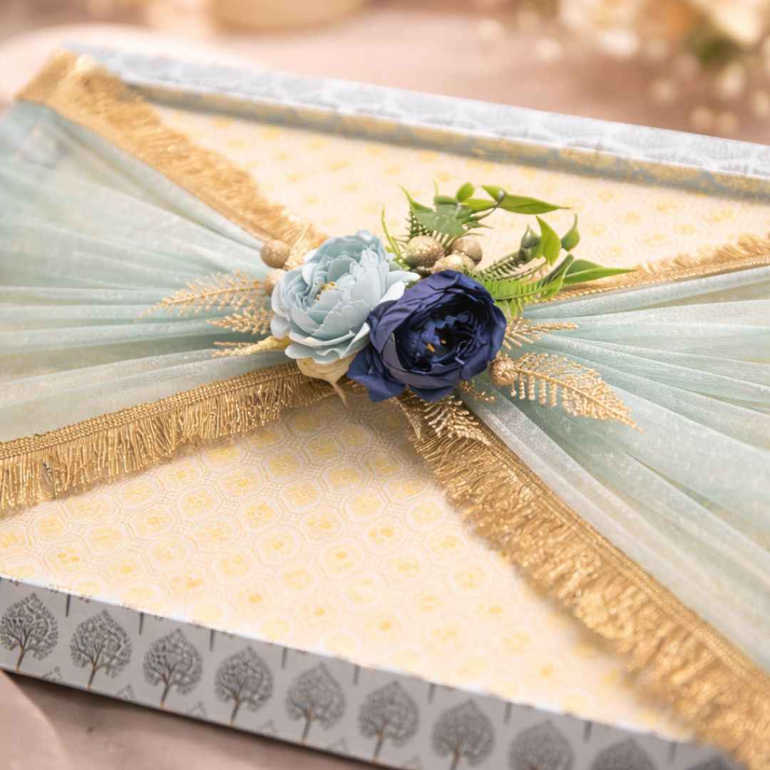(Set of 3) Luxury Decorative Gift Trays for Wedding Trousseau & Return Gift Packing